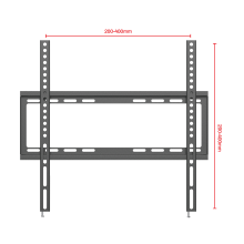 FN1511 чрный - кронштейн для телевизора или монитора на стену фиксированный, диагональ 32-55 дюймов