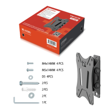 TM1678 черный - кронштейн на стену наклонный, быстросъемный для телевизора или монитора, диагональ 13-28 дюймов