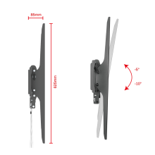 TM1609 черный - Кронштейн на стену наклонный, быстросъемный для телевизора, диагональ 60-100 дюймов, крепление настенное, наклонное серии Heavy Duty, сверх мощный