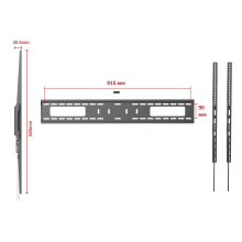 FN1610 черный - кронштейн для телевизора на стену быстросъемный, фиксированный, диагональ 60-100 дюймов