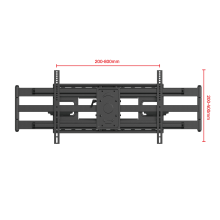 FML62 черный - кронштейн для телевизора наклонно поворотный с большим вылетом на стену, диагональ 43-90 дюймов