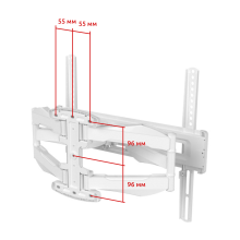 FM1771W белый - кронштейн для телевизора на стену выдвижной, наклонно поворотный, диагональ 32-70 дюймов