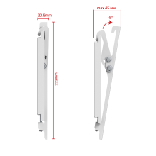 TMN1601NW белый - кронштейн на стену для телевизора или монитора с наклоном, диагональ 23-43 дюйма