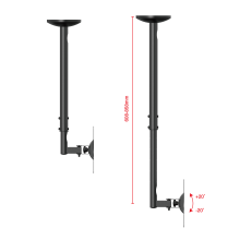 LCD2101N черный - кронштейн для телевизора или монитора наклонно поворотный, телескопический на потолок, диагональ 23-43 дюйма