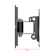 FM1615B черный - кронштейн для телевизора или монитора, крепление на стену наклонно поворотный, диагональ 13-28 дюймов, быстросъемный 