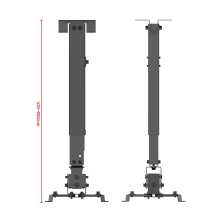 PM2102B черный - крепление для проектора, настенное, потолочное, телескопическое, универсальное, кронштейн универсальный
