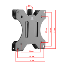 AV1010QUICK черный - адаптер-переходник VESA быстросъемный на кронштейн для монитора или телевизора, диагональ 17-32 дюймов