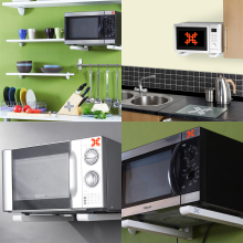 DMW7MICROWAVE белый - кронштейн для микроволновой СВЧ печи на стену складной, стальной, крепление настенное, полка под микроволновку